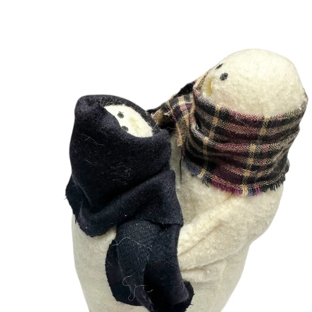 Vintage Snowman Couple Handmade - Picture 8 of 9